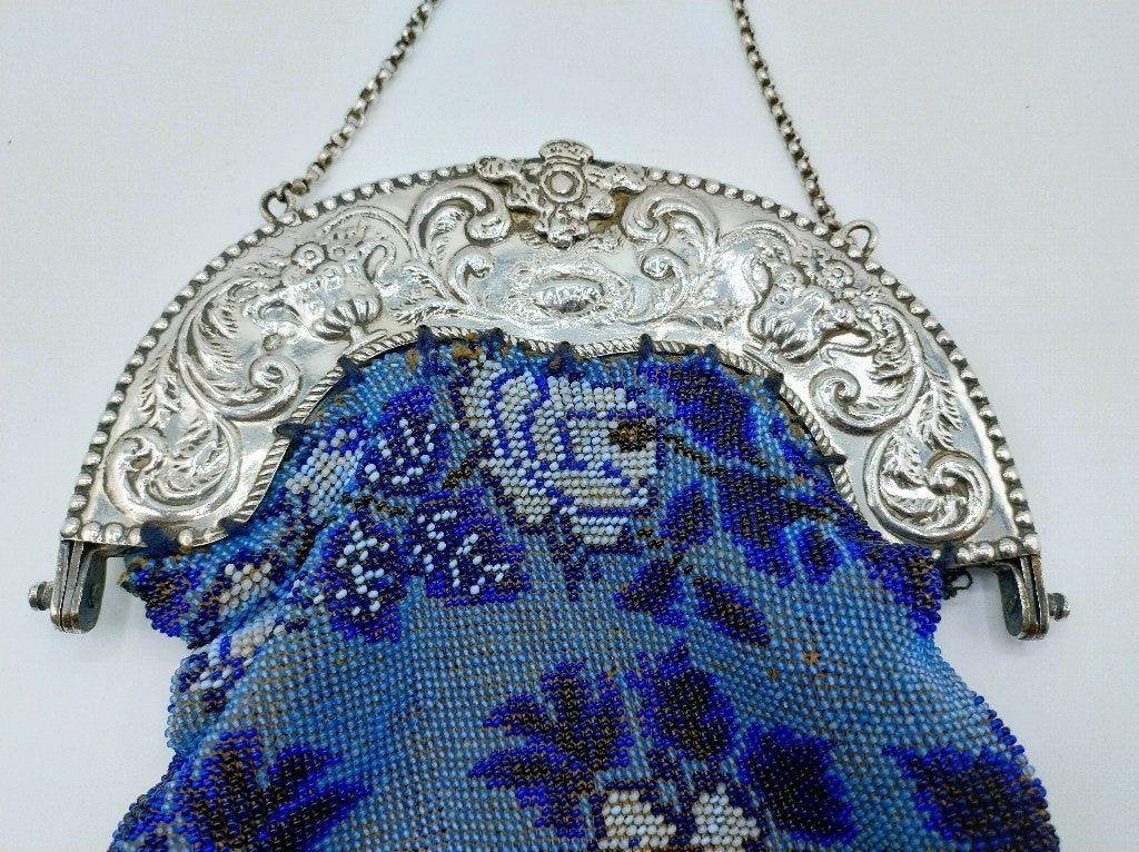 Zilveren beugeltas met ketting, Schoonhoven, 1888, Verzenden, Zilver