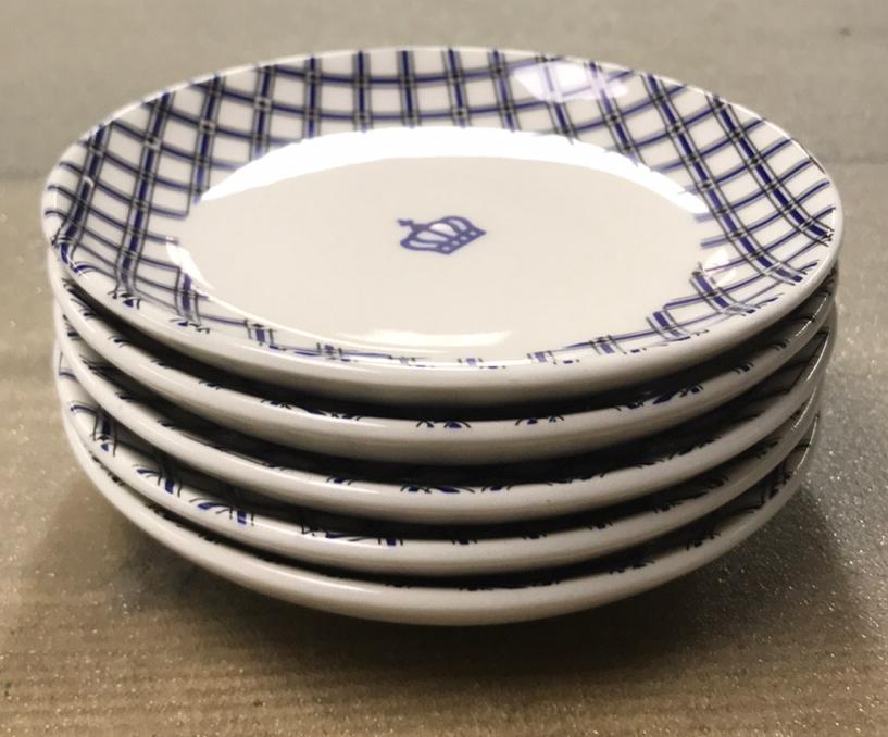 5x cake bordjes Royal Boch Old Dutch, Ophalen of Verzenden, Onbekend, Onbekend, Onbekend