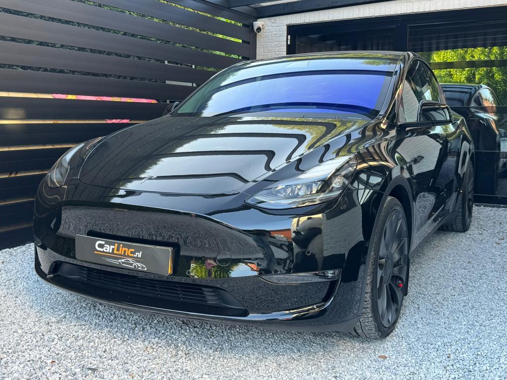 Tesla Model Y Performance AWD 75 kWh | 1E EIGENAAR | LAGE KM, Auto's, Automaat, Verwarming stoelen achter, Gebruikt, Zwart