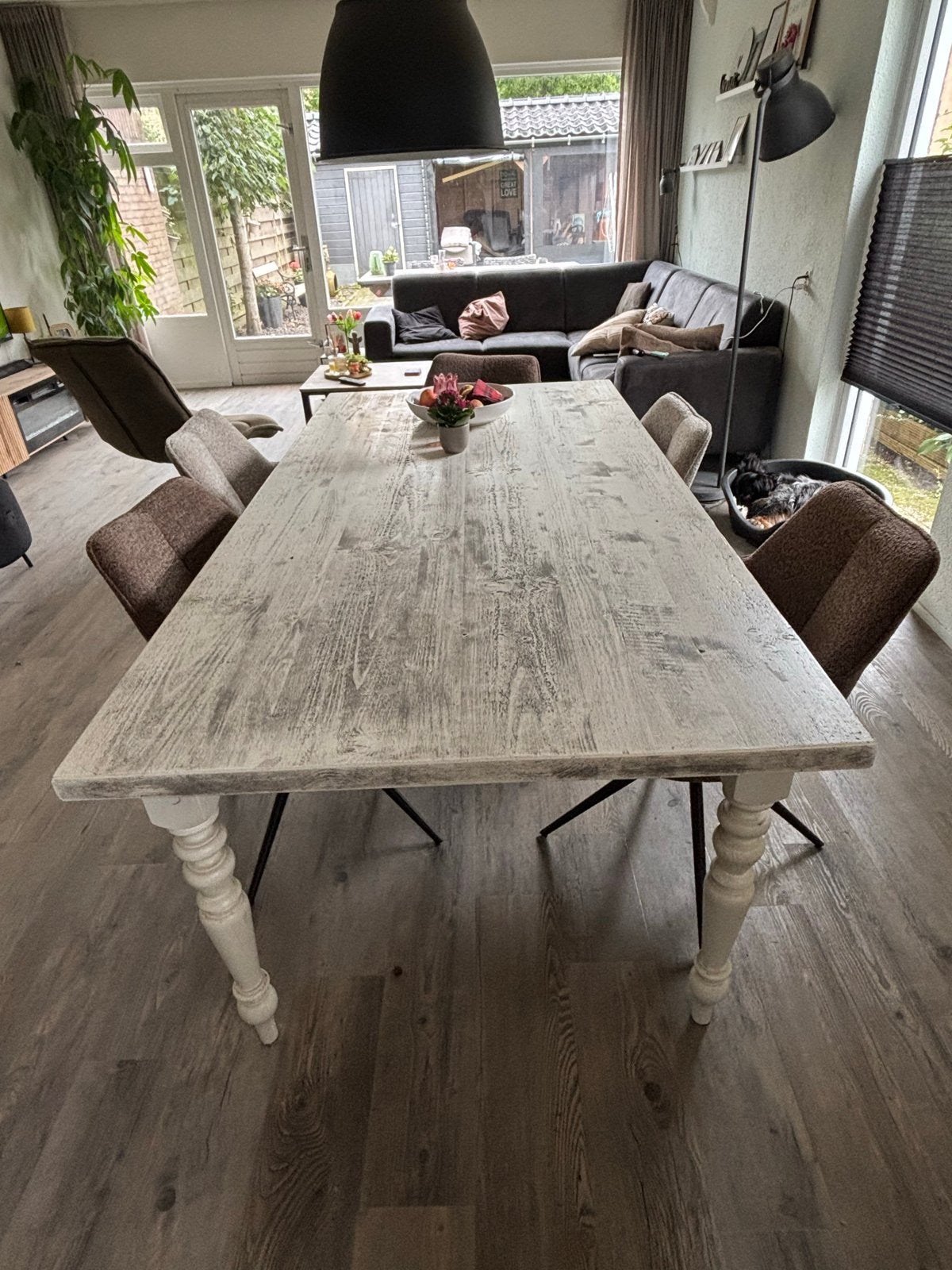 Eettafel 200x100 cm met beschadigde rand, Huis en Inrichting, Gebruikt, 100 tot 150 cm, 200 cm of meer, Ophalen of Verzenden