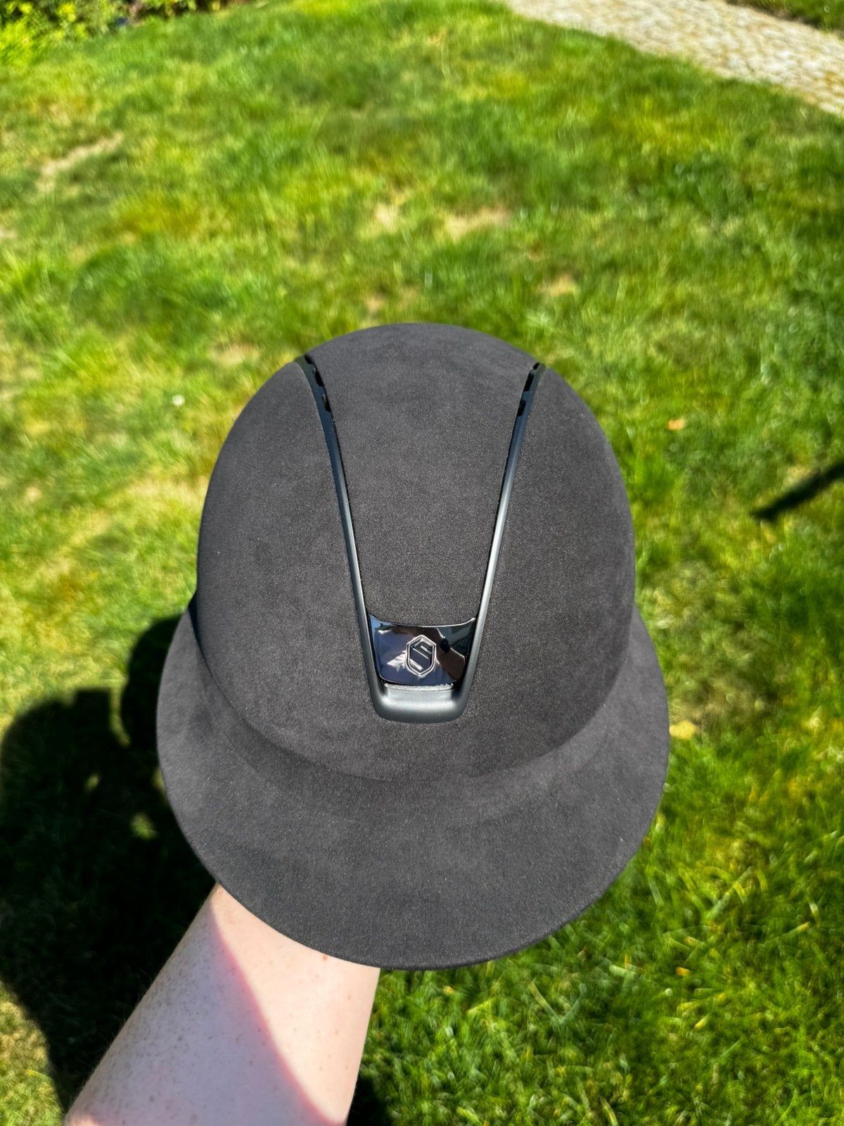 Samshield Miss Shield 2.0 zwart alcantara M, Ophalen of Verzenden, Zo goed als nieuw, Dressuur