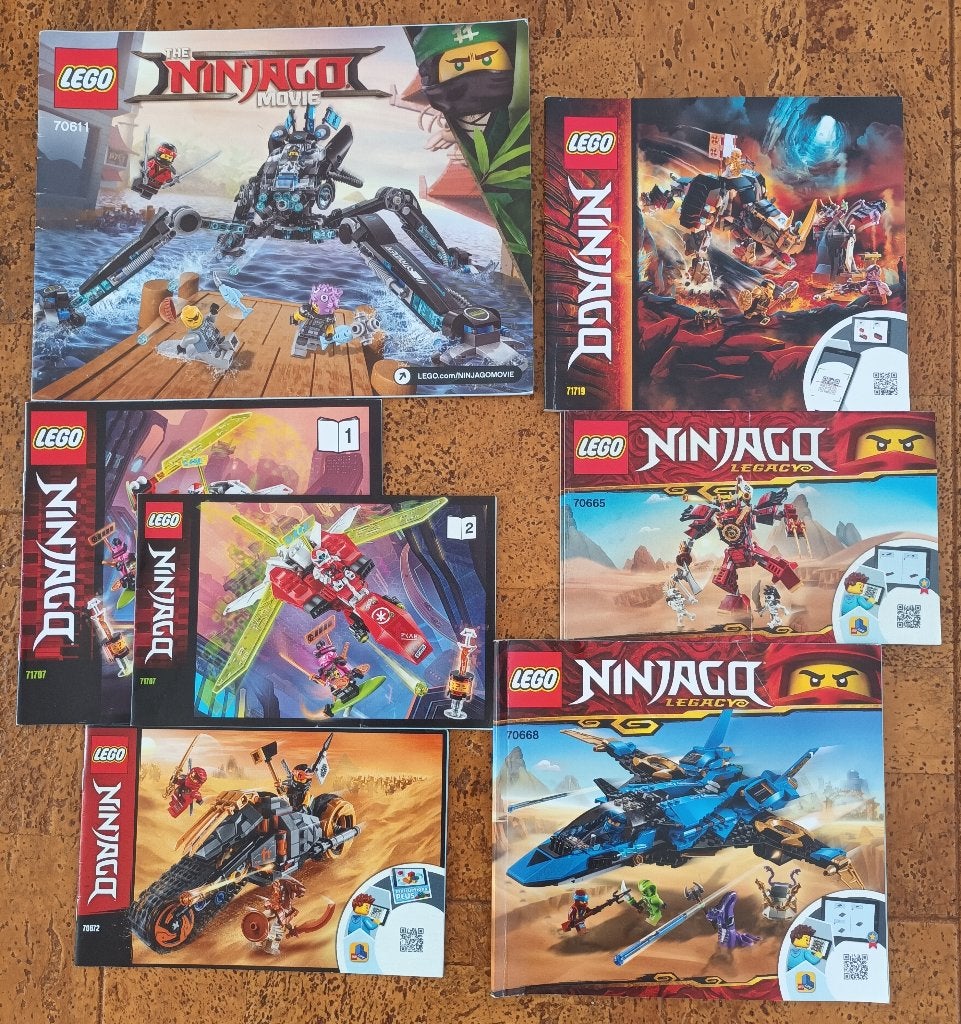Diverse bouwbeschrijvingen lego Ninjago, Gebruikt, Lego, Overige typen, Ophalen of Verzenden