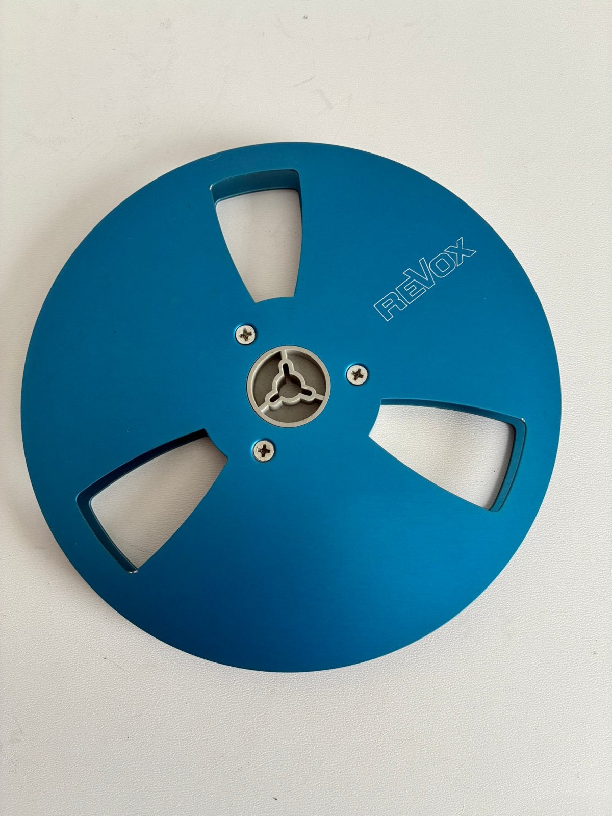 Revox 18cm spoel aluminium blauw geëloxeerd, Audio, Tv en Foto, Ophalen of Verzenden, Onderdeel