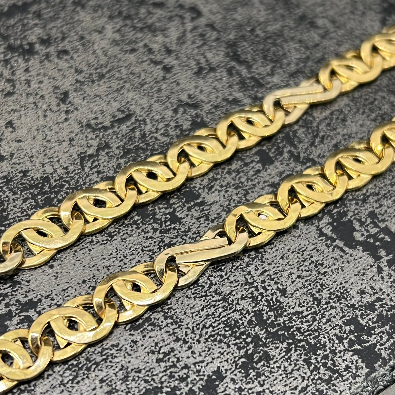 18k gouden ketting valkenoog schakel 18 karaat goud, Ophalen of Verzenden, Nieuw, Goud