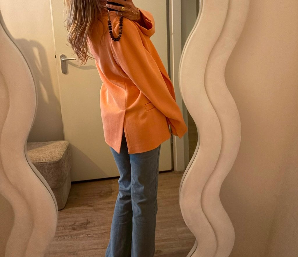 NIEUW Forte_Forte prachtige blazer mt 2 wol/katoen, Maat 38/40 (M), Verzenden, Nieuw, Oranje