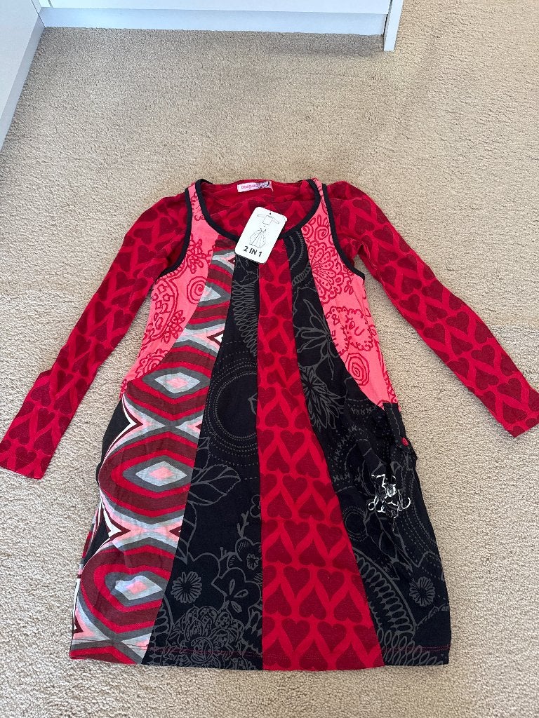 Desigual jurk, Kinderen en Baby's, Kinderkleding | Maat 134, Desigual, Meisje, Ophalen of Verzenden, Zo goed als nieuw