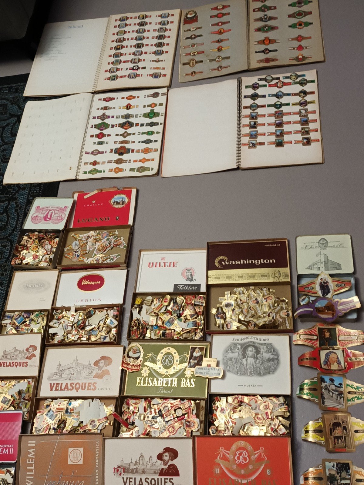 Bijzondere Vintage sigarenbandjes collectie (1500+ -) 1940-, Ophalen of Verzenden, Gebruikt