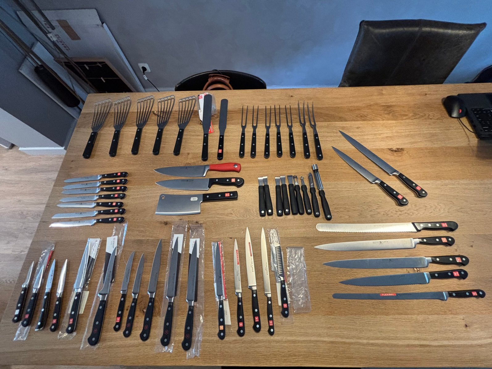 Professionele Wüsthof Messenset + extra’s *Top kwaliteit*, Huis en Inrichting, Keuken | Bestek, Ophalen, Los bestek, Nieuw, Rvs of Chroom