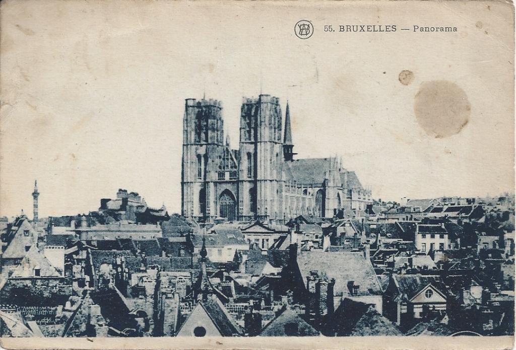 Kaart Brussel, Verzamelen, Ansichtkaarten | België, Ophalen of Verzenden, 1920 tot 1940, Gelopen, Brussel (Gewest)