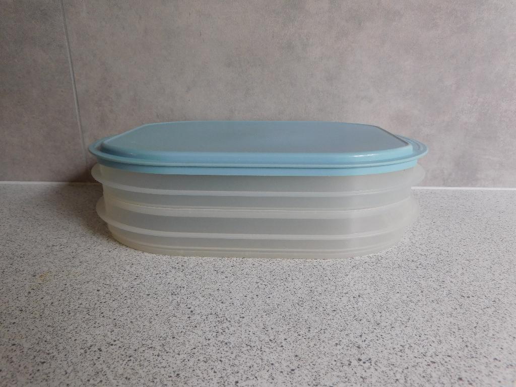 Tupperware Combismart Laag 3 delig Licht Blauw, Huis en Inrichting, Keuken | Tupperware, Ophalen of Verzenden, Zo goed als nieuw