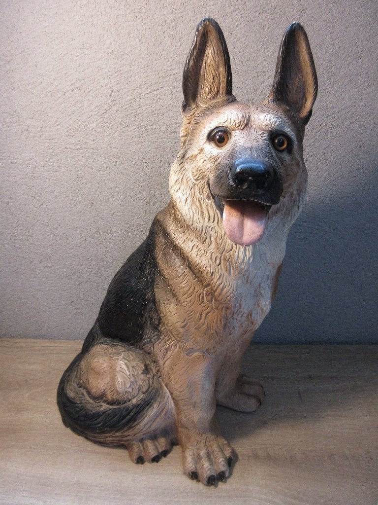 Vintage Italiaans beeld hond herdershond, Ophalen of Verzenden, Gebruikt, Dier