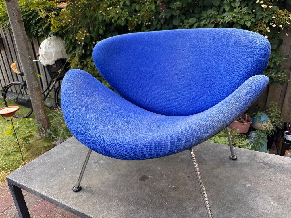 Artifort Orange slice + Originele Hocker, Huis en Inrichting, Fauteuils, Ophalen, Gebruikt, 75 tot 100 cm, Stof