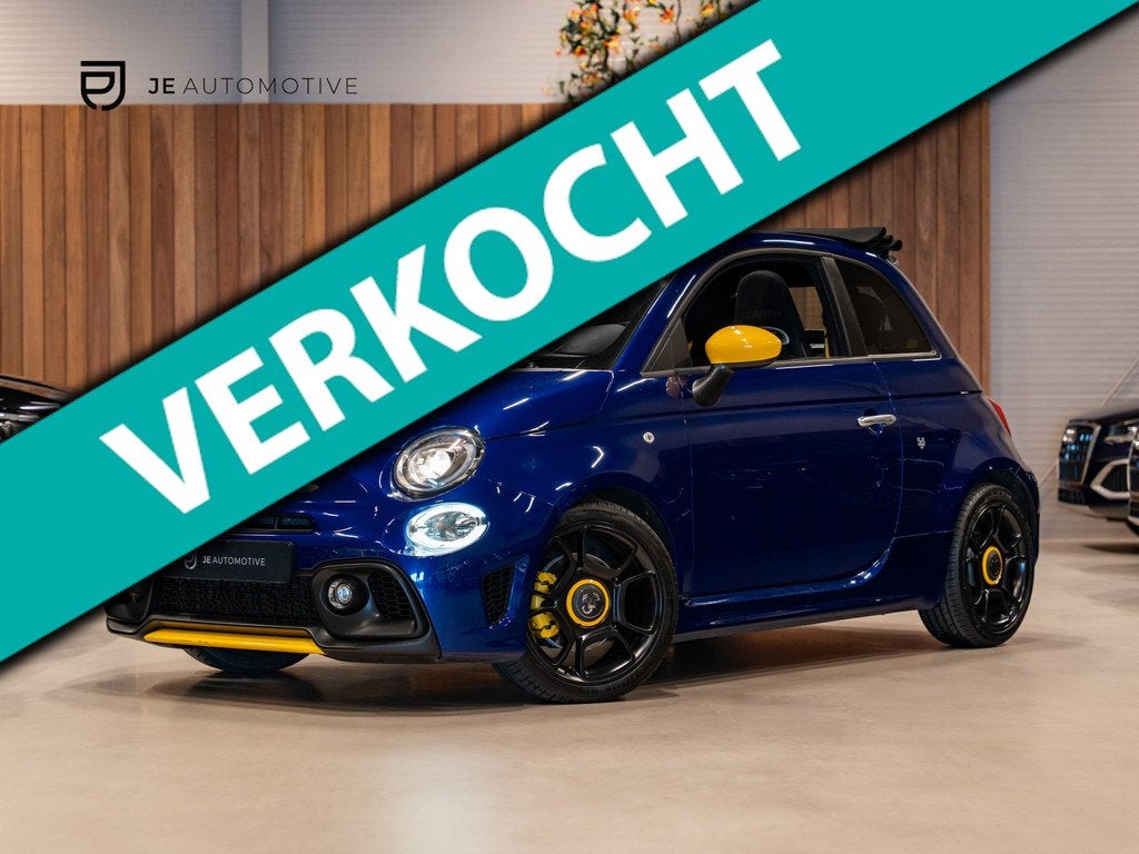 Abarth Fiat 595 Cabrio Pista Edition 1.4 T-Jet 160PK, Blueto, Auto's, Abarth, Voorwielaandrijving, Gebruikt, Zwart, 4 cilinders