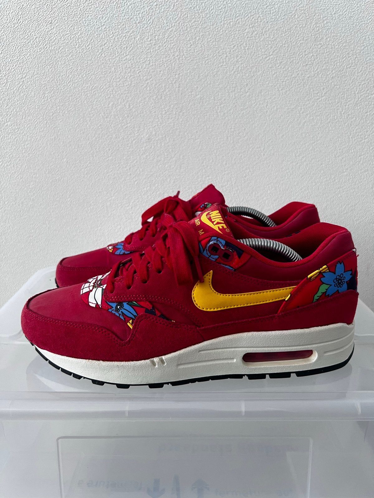 Nike Air Max 1 Aloha Pack Red, Ophalen, Sneakers of Gympen, Gedragen, Rood