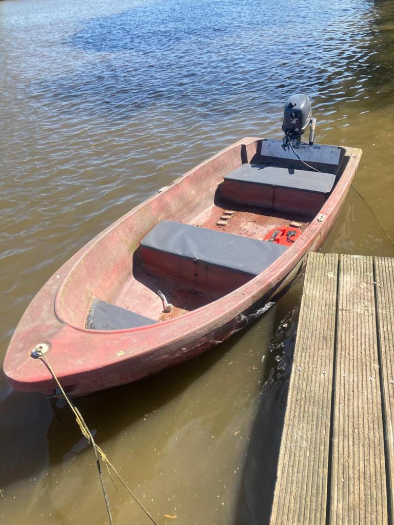 Bootje yamaha 4 pk, Ophalen, Gebruikt, Motorboot