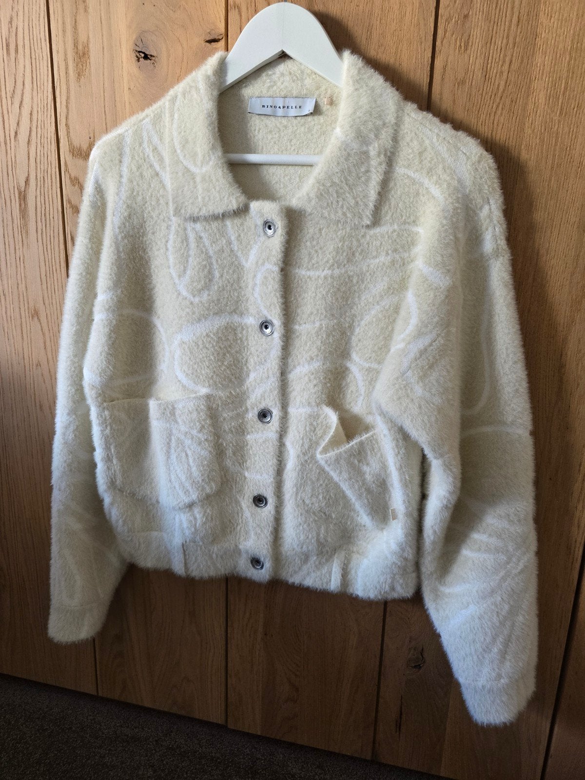 Rino & Pelle pluizig vestje met patroon, Kleding | Dames, Beige, Ophalen of Verzenden, Zo goed als nieuw, Maat 36 (S)