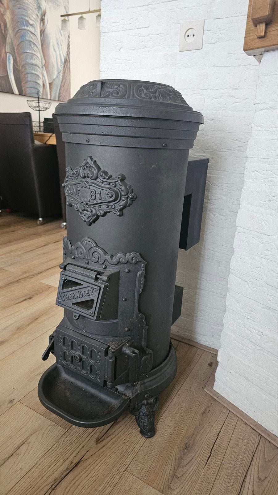 Thermocet gietijzeren gaskachel - 'The Queen' model 81, Huis en Inrichting, Kachels, Gebruikt, Houtkachel, Ophalen of Verzenden