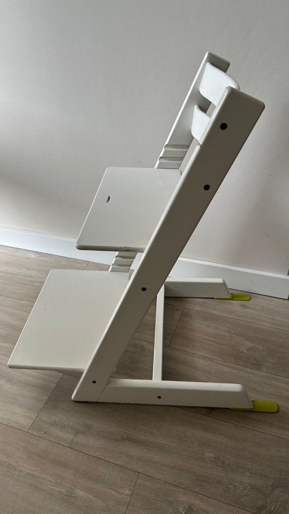 Stokke TrippTrapp kinderstoel - Wit, Ophalen, Gebruikt, Wit, Modern, Scandinavisch, Tijdloos