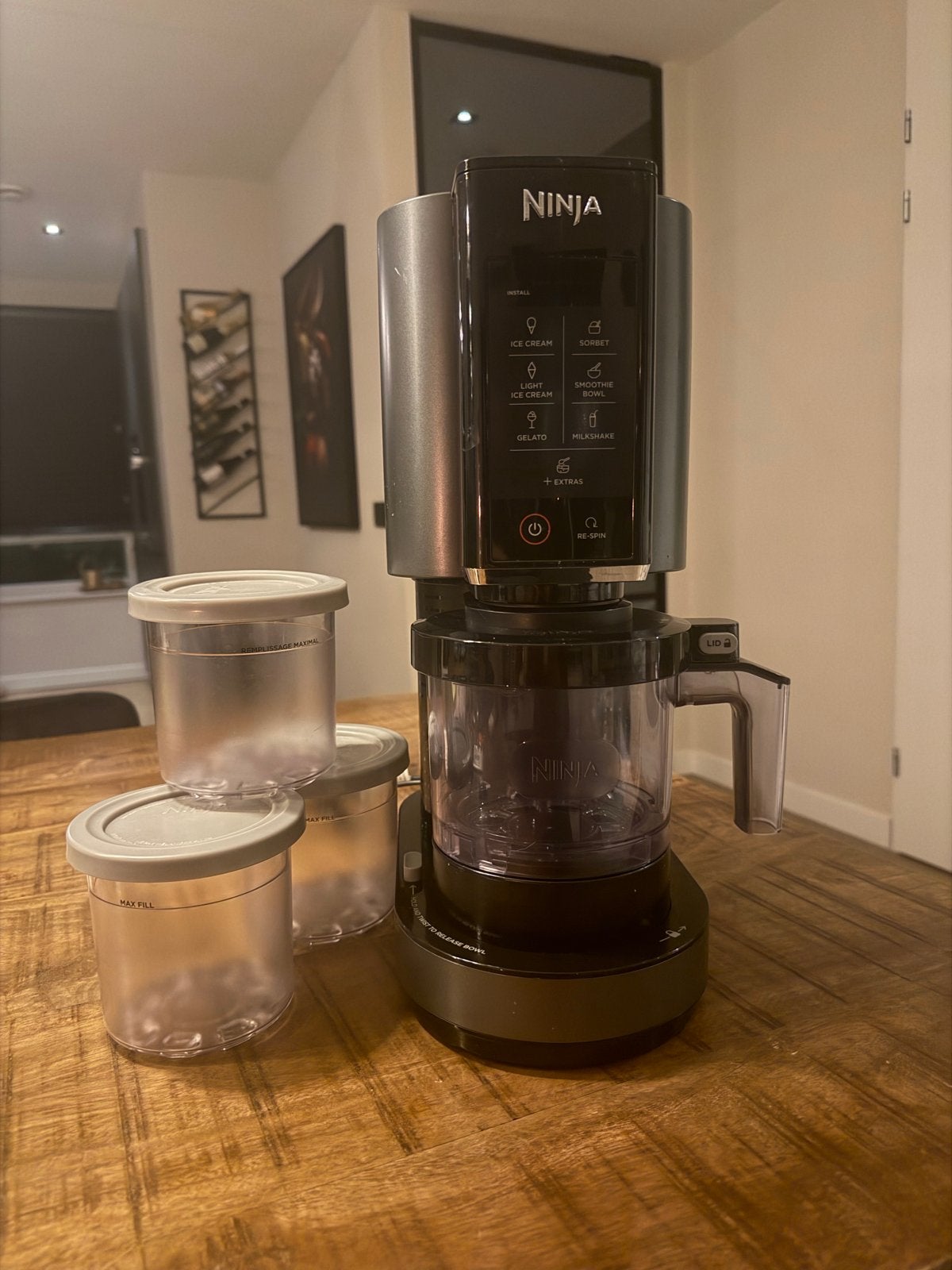 Ninja Creami ijsmachine met 3 ijsbekers, Witgoed en Apparatuur, Ophalen of Verzenden, Gebruikt