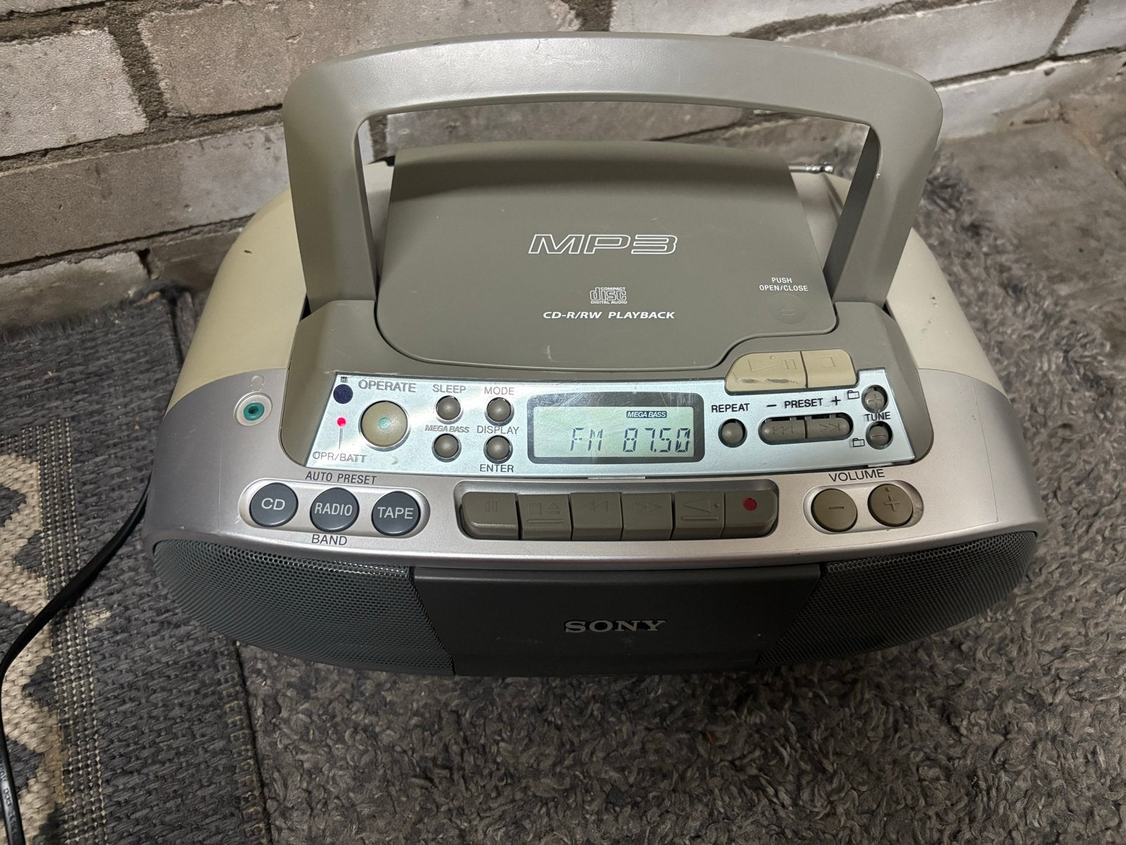 Sony MP3 CD Radio Cassette-Corder CFD-S03CPL, Ophalen of Verzenden, Gebruikt, Radio, Met cd-speler