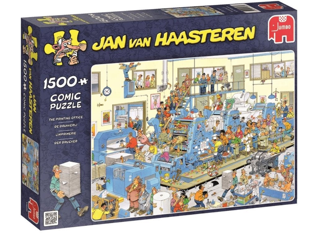 Jan van Haasteren - De Drukkerij, Ophalen of Verzenden, 500 t/m 1500 stukjes, Zo goed als nieuw, Legpuzzel