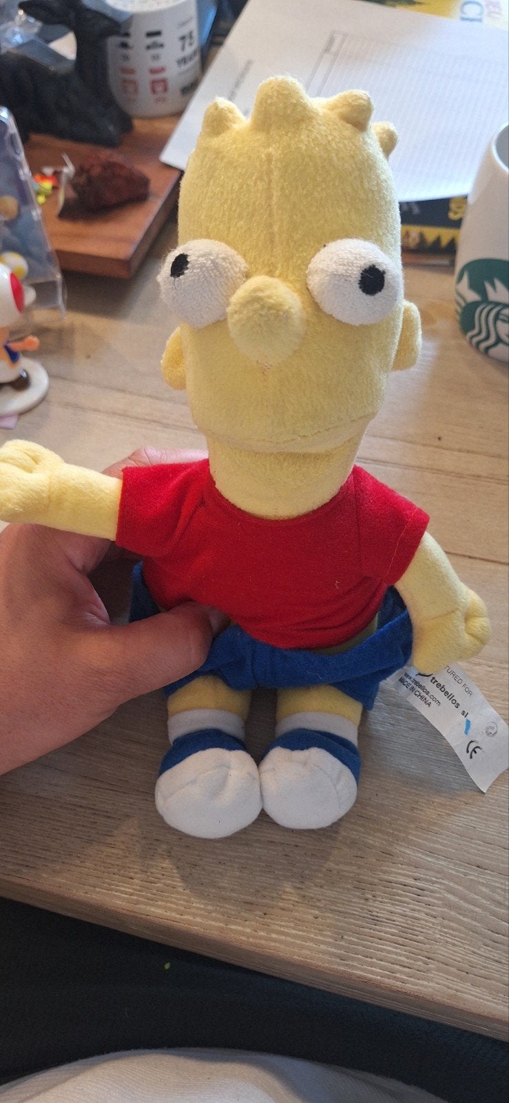 Bart Simpson knuffel uit 2001, Verzamelen, Actiefiguur of Pop, Trebellos, Zo goed als nieuw, China