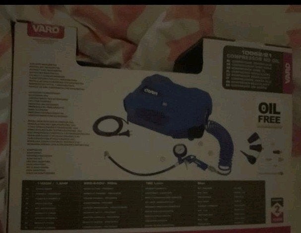 Varo POWAIR0010 Compressor - Olievrij en Compact, 6 tot 10 bar, Nieuw, Ophalen of Verzenden, Minder dan 200 liter/min