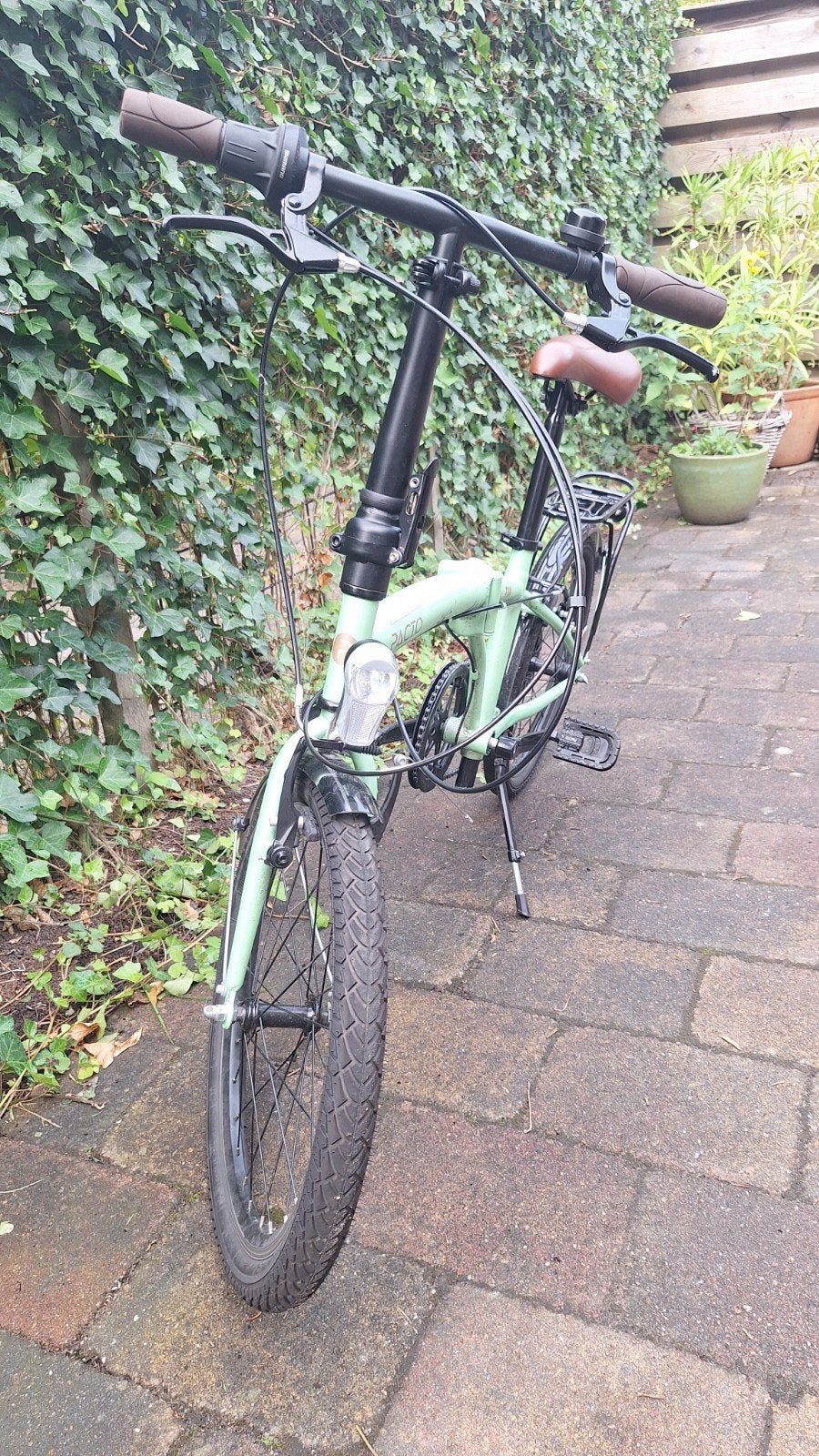 Pacto groene vouwfiets, Fietsen en Brommers, Overige merken, 20 inch of meer, Gebruikt, Velgrem