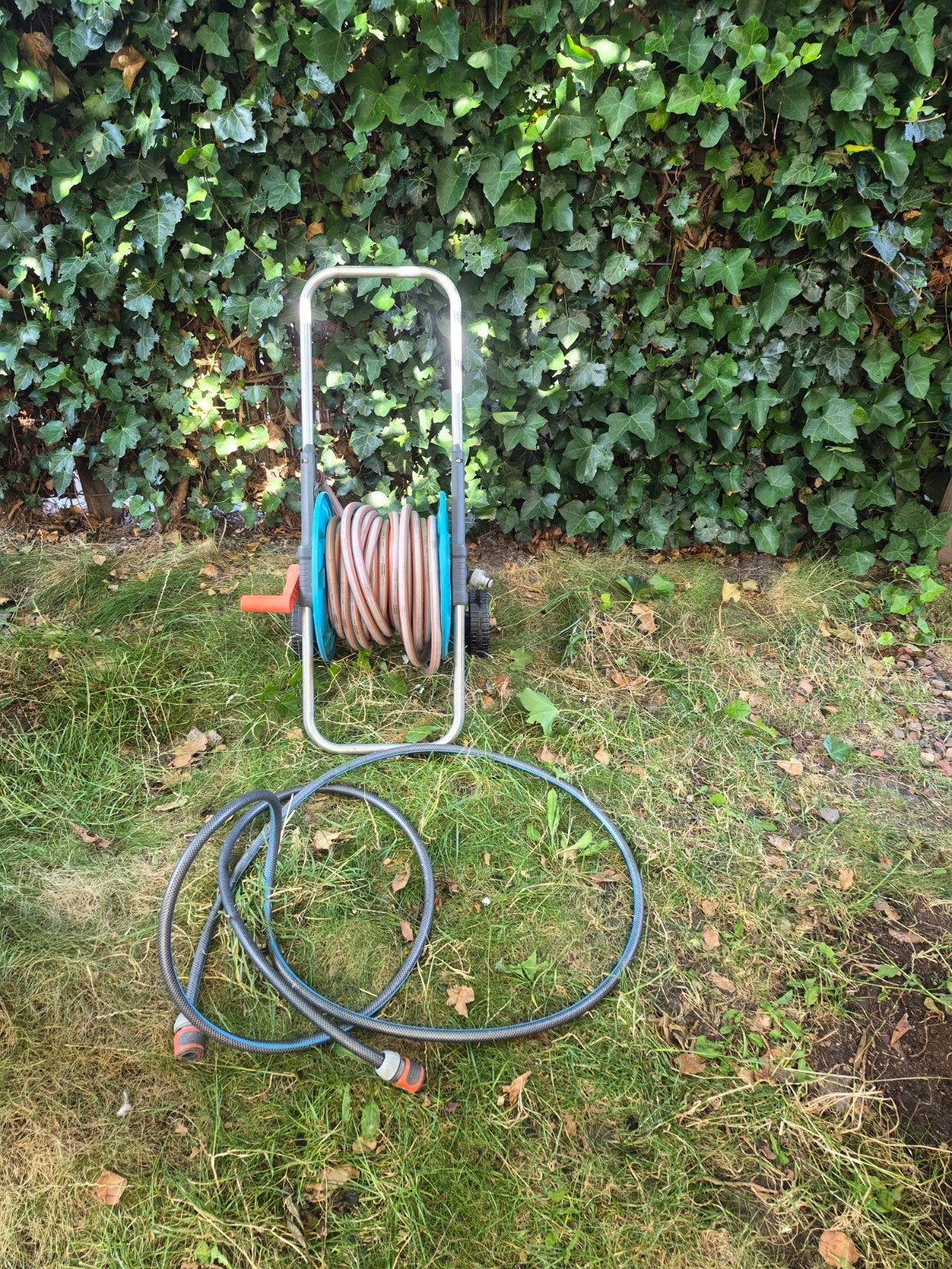 Gardena Tuinslanghaspel met slang, Tuin en Terras, Ophalen, Gebruikt, Tuinslanghaspel