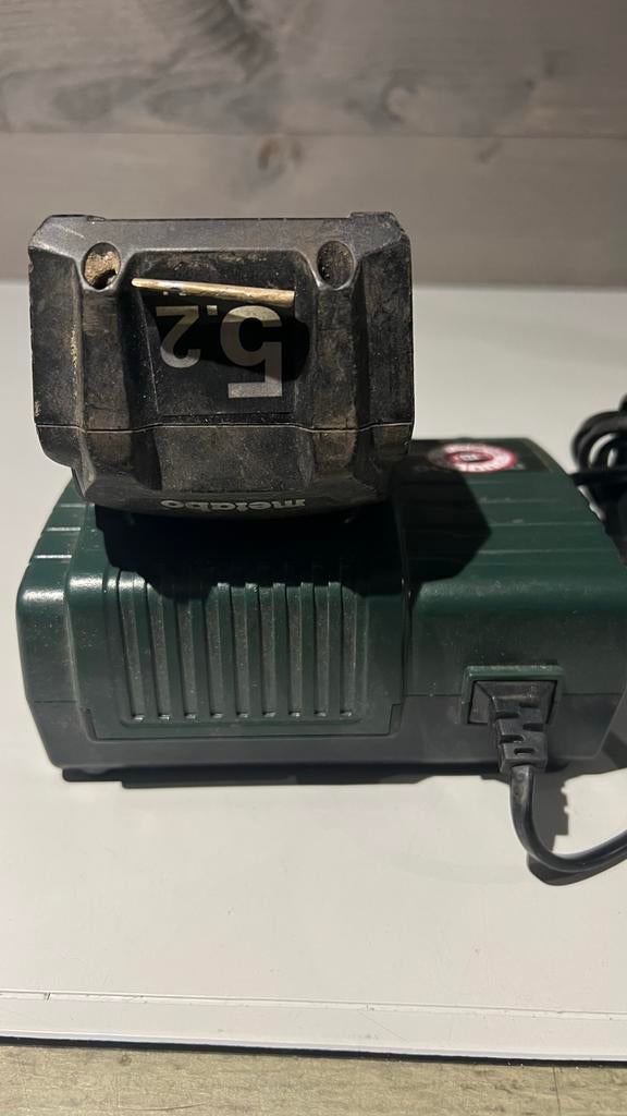 Metabo oplader en accu 18V 5.2Ah, N, Ophalen of Verzenden, N, N