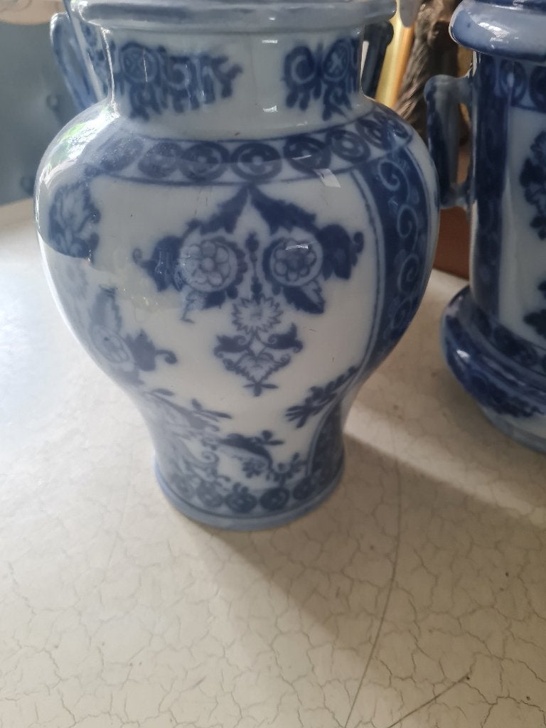 Antieke deksel vaas merk Petrus Regout, Antiek en Kunst, Ophalen of Verzenden