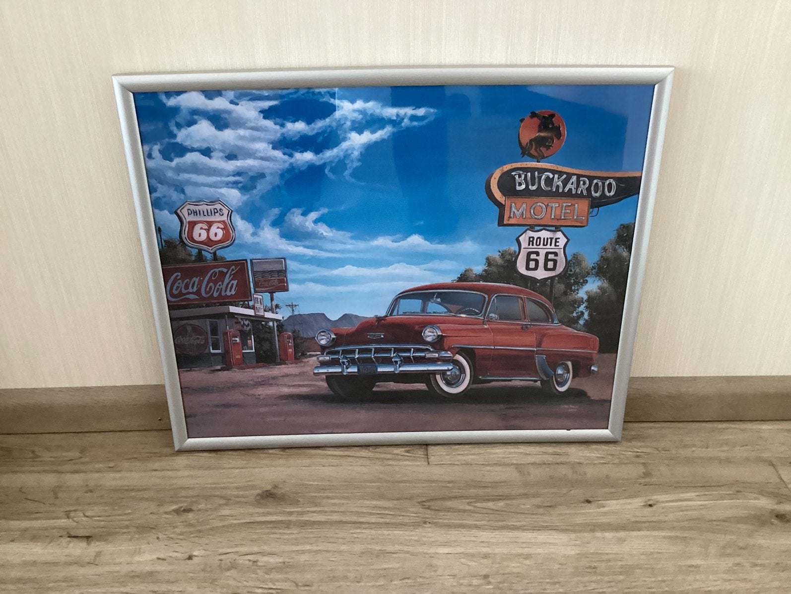 Zgan 3 fotolijsten 42/52 cm en 1 Nieuwe Fotolijst 30/40 cm, Ophalen of Verzenden, Zo goed als nieuw, Minder dan 50 cm, Schilderij