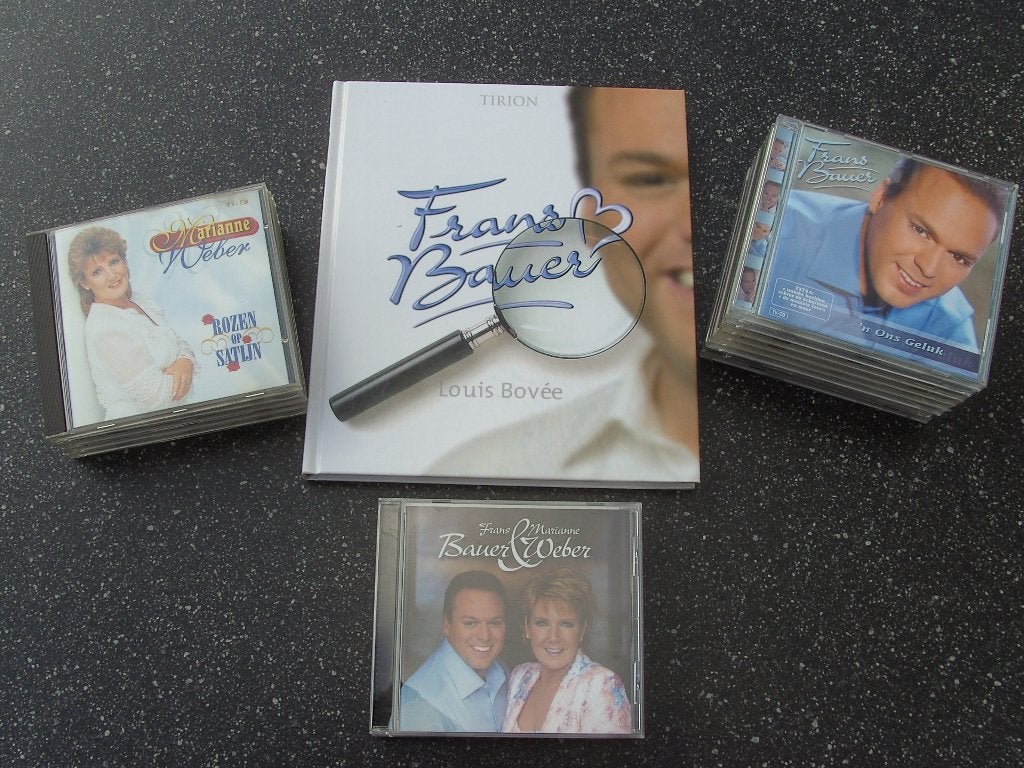 Pakket CD’s en boek Frans Bauer en Marianne Weber, Ophalen of Verzenden, Zo goed als nieuw, Levenslied of Smartlap