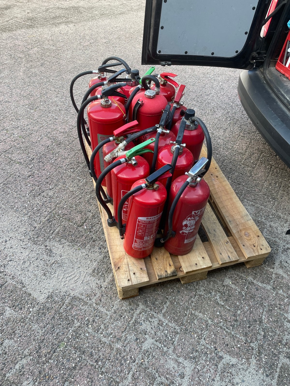 Partij Legen Brandblussers - Decoratie/Oefenmateriaal, Ophalen, Gebruikt, Brandblusser