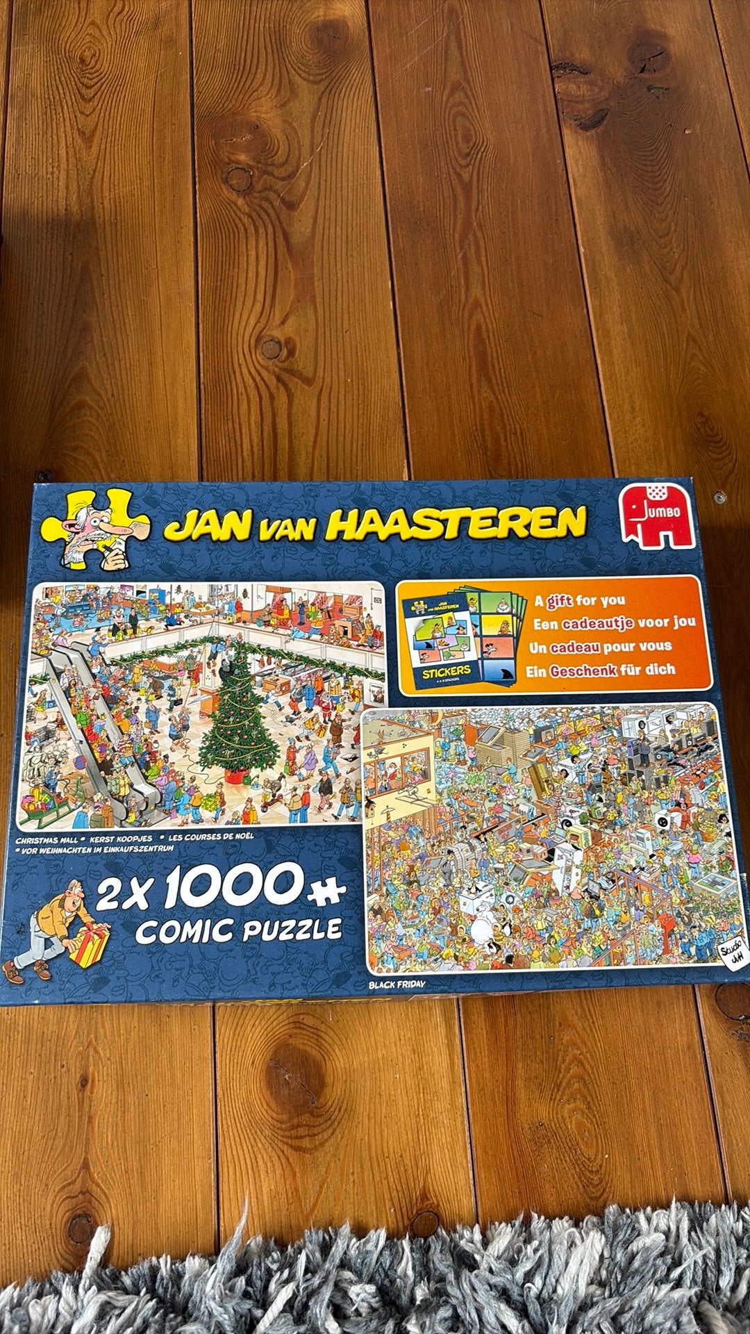 Jvh jan van haasteren puzzel 1000 stukjes kerstkoopjes, Ophalen, 500 t/m 1500 stukjes, Zo goed als nieuw