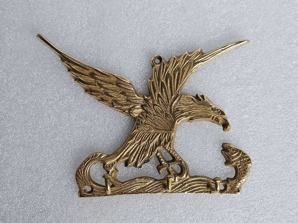Sleutelrekje in vorm van arend met prooi, Wandkapstok, Gebruikt, Ophalen of Verzenden, Minder dan 100 cm