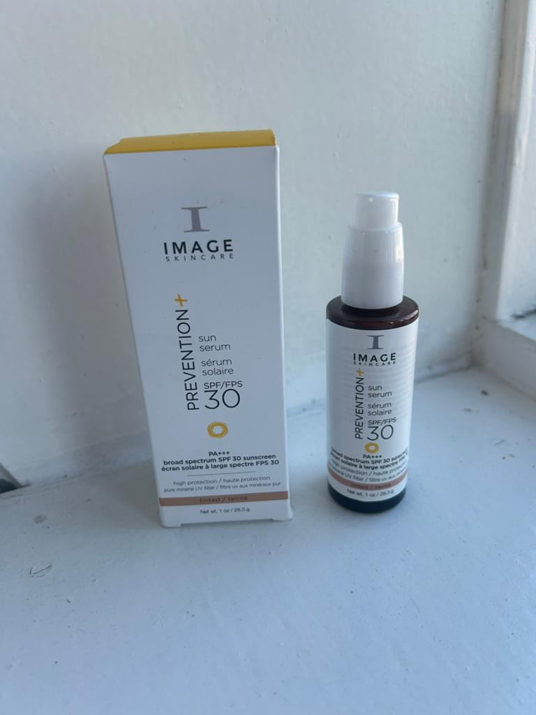 Image Skincare - PREVENTION+ - Sun Serum SPF 30 Tinted, Ophalen of Verzenden, Nieuw, Gehele gezicht, Verzorging