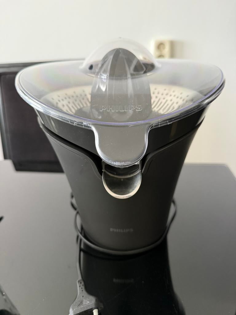 Philips Citruspers - Zwart, Zo goed als nieuw, Witgoed en Apparatuur, Juicers, Ophalen, Zo goed als nieuw, Elektrisch, Citruspers