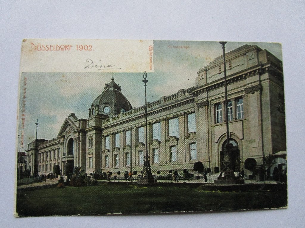 Ansichtkaart Duitsland - Dusseldorf - Kunstpalast 1902, Verzamelen, Ansichtkaarten | Buitenland, Verzenden, Voor 1920, Gelopen