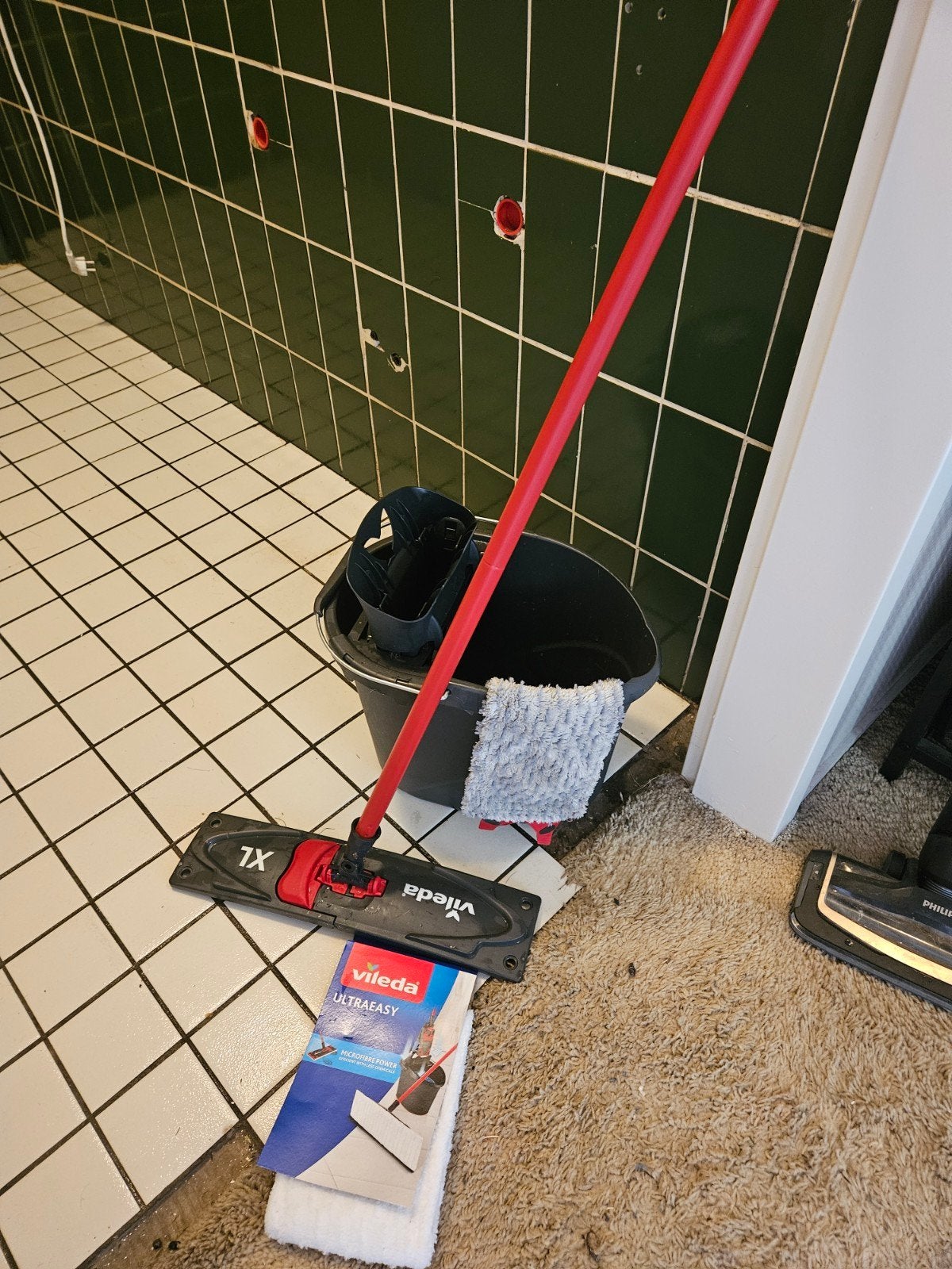 Vileda UltraEasy Dweilsysteem met Emmer en Mop, Ophalen, Mop of Dweil