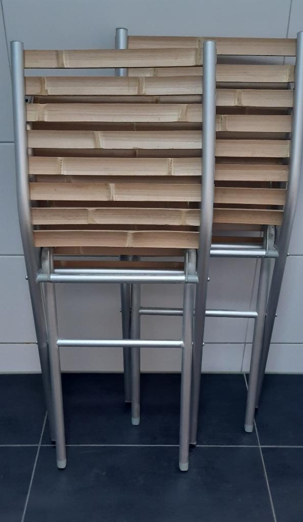 Klapstoelen stevige leuke stoeltjes, Ophalen, Gebruikt, Hout, Twee