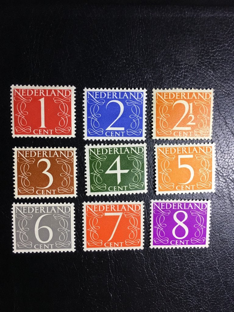 i21-460o Nederland 1946 NVPH 460 tm 468 - ONG/PLakker ***, Postzegels en Munten, Ophalen of Verzenden, Na 1940, Gestempeld