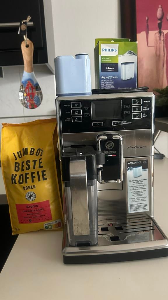 Saeco PicoBaristo Koffiezetapparaat met Melkopschuimer, Ophalen, Afneembaar waterreservoir, Gebruikt, Koffiemachine