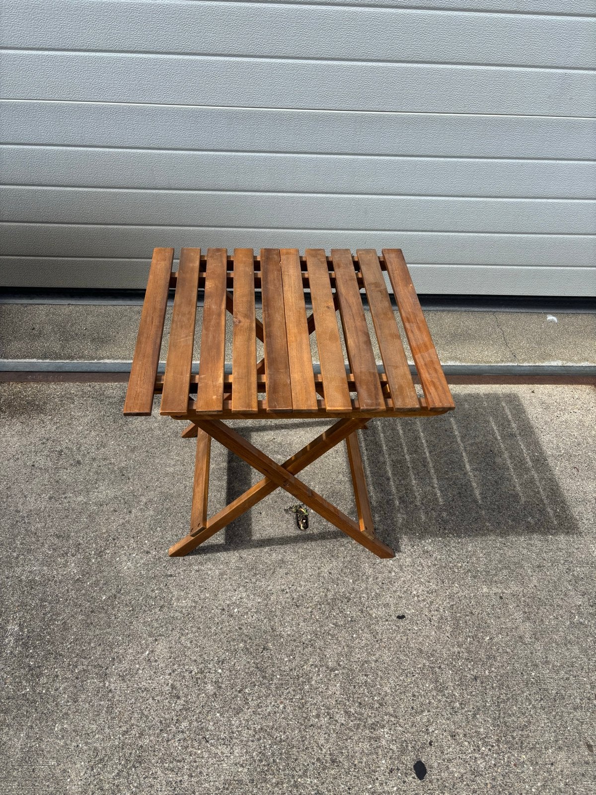 Houten inklapbare bijzettafel / campingtafel, bistrotafel, Ophalen, Nieuw, Vierkant, Hout