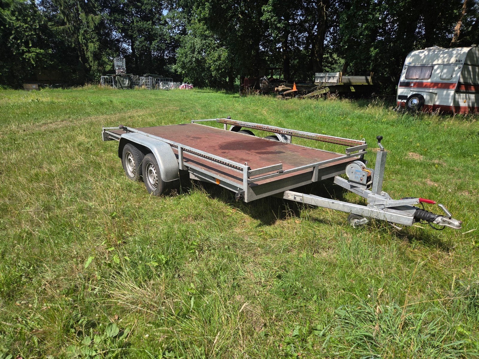 Anssems tandemasser, aanhangwagen, machine transporter,, Auto diversen, Aanhangers en Bagagewagens, Ophalen of Verzenden, Gebruikt