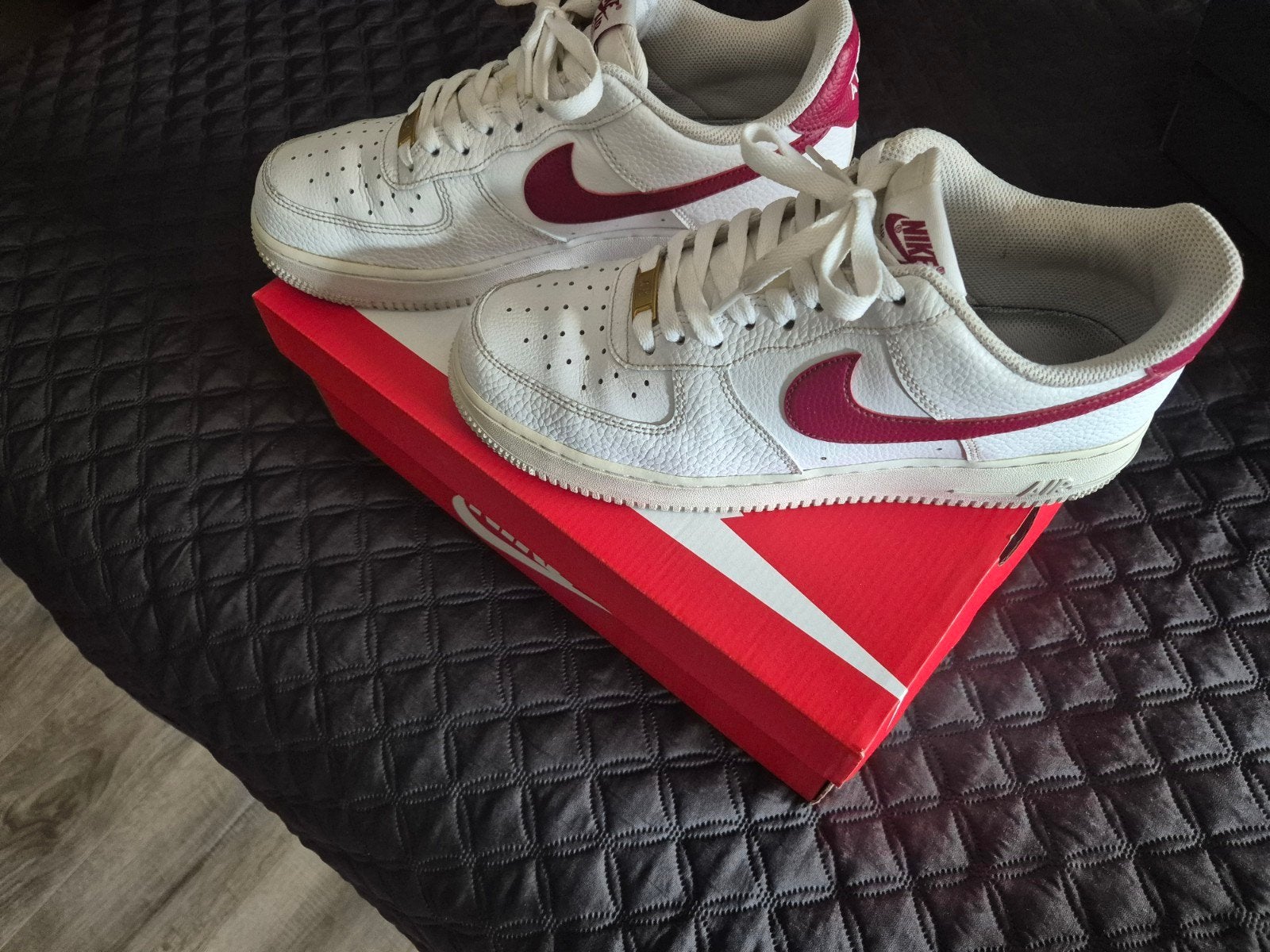 Nike Air Force 1 Low Wit Rood - Maat 41, Ophalen, Wit, Nike, Sneakers of Gympen