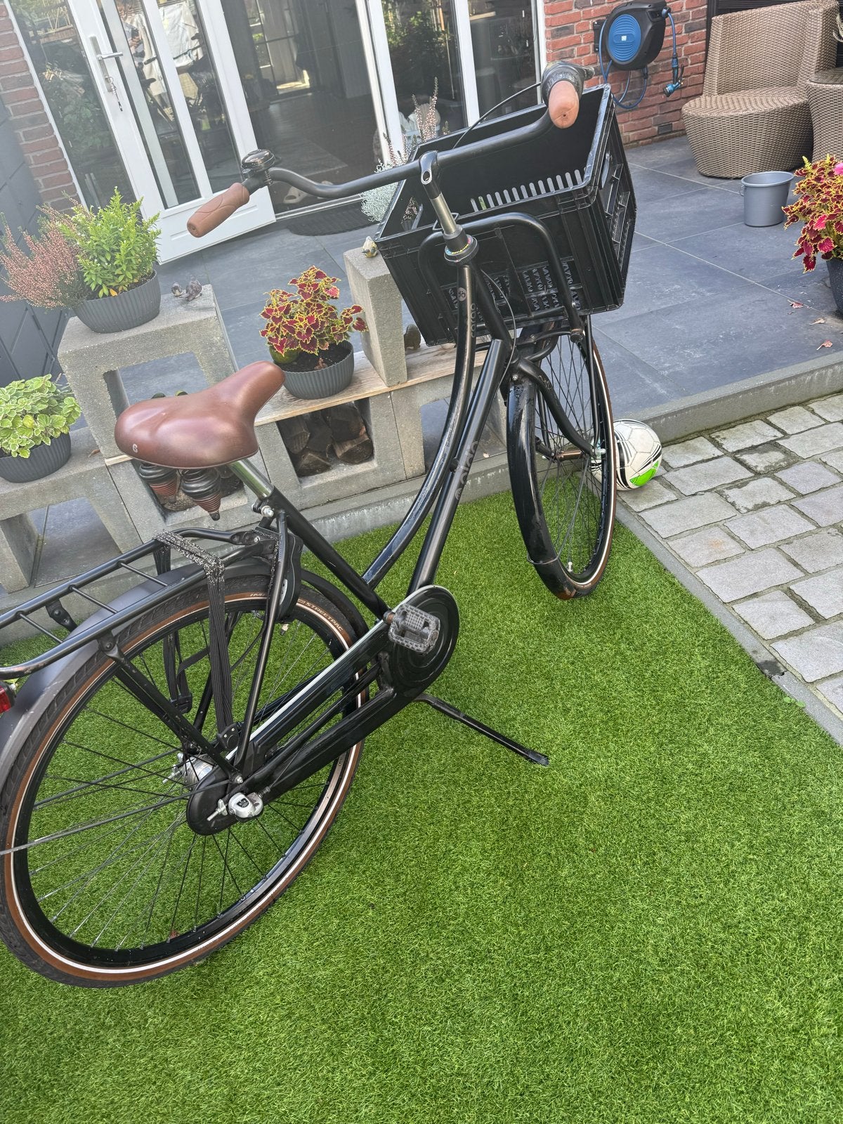 Damesfiets met voordrager en mand, Fietsen en Brommers, Terugtraprem, Versnellingen, Ophalen, Overige merken