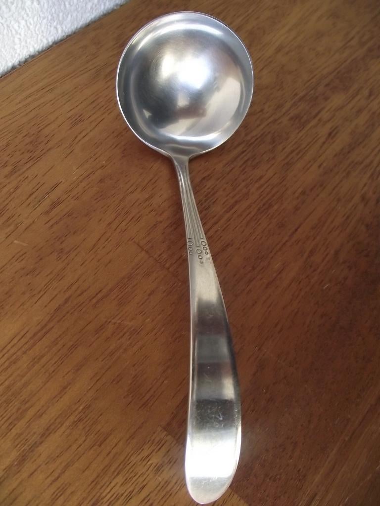 RVS Gero Zilmeta model 508 Quadrille saus opscheplepel 16 cm, Antiek en Kunst, Ophalen of Verzenden