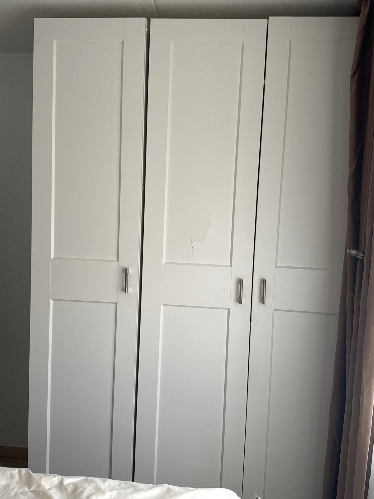 Witte kledingkast paxkast met lades en hangruimte, Ophalen, Gebruikt, 100 tot 150 cm, 200 cm of meer