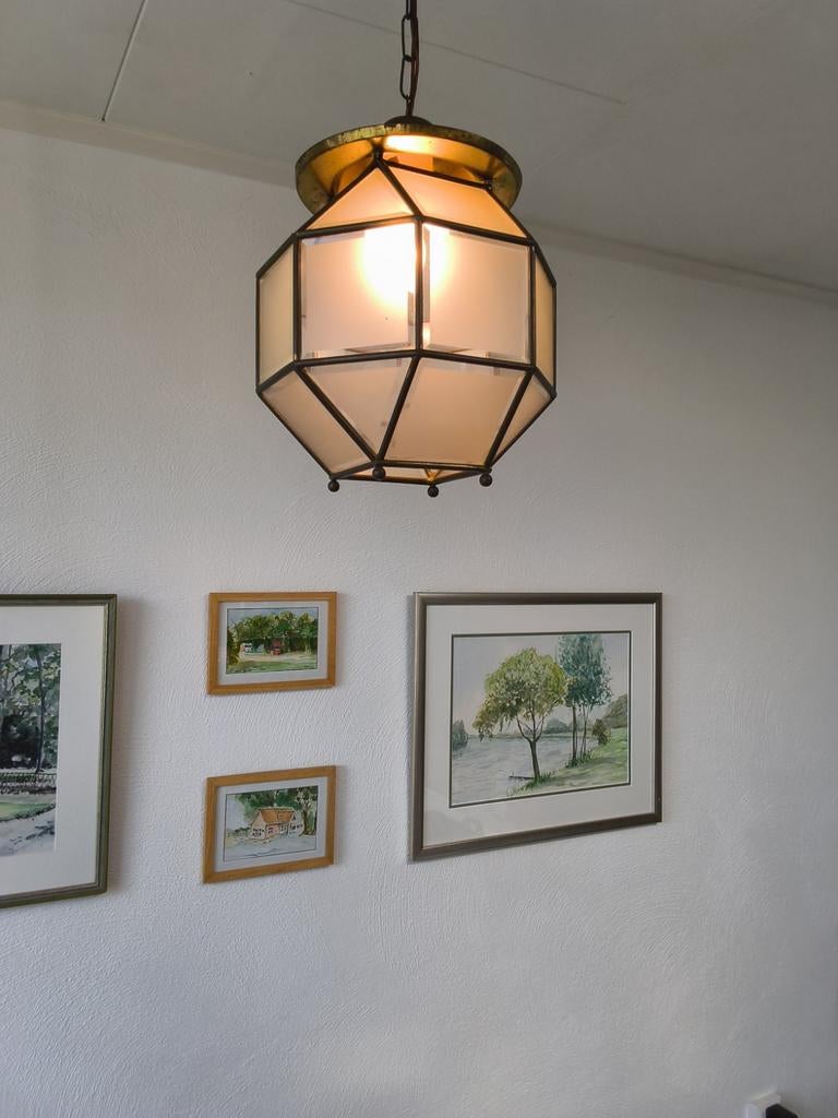 Koperen  Hallamp, Antiek en Kunst, Ophalen of Verzenden